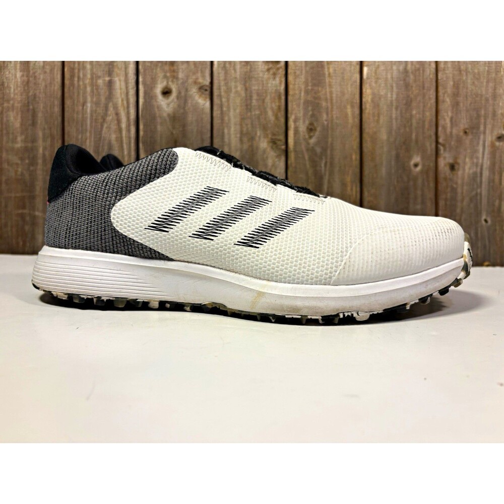 adidas S2G SL BOA Men's Spikeless Golf Shoes White/Gray/Black US 9.5